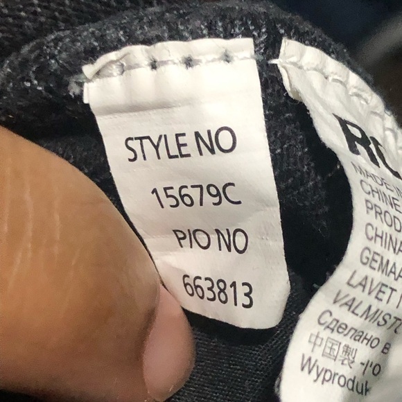 Rolla's Jeans Men's 34 Relaxo Relaxed Fit Chopped Cropped in Stone Black Denim - Picture 6 of 9